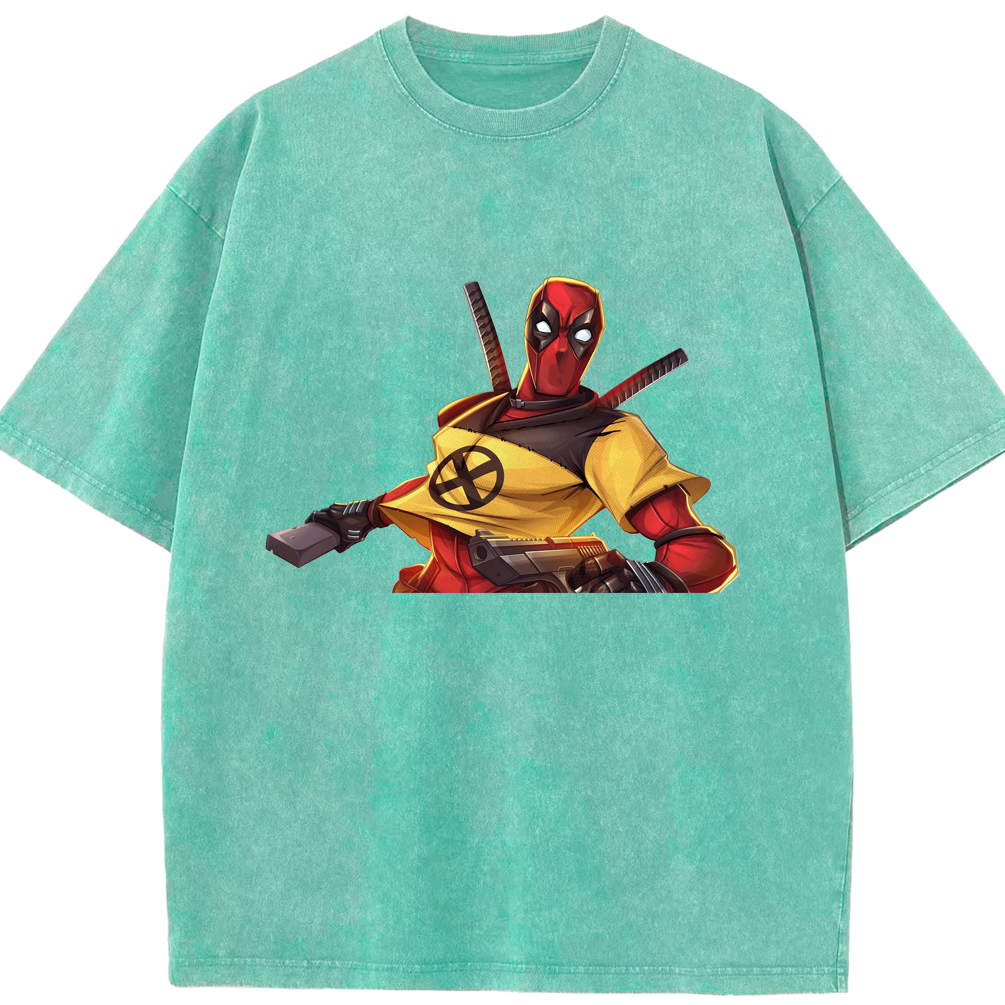 （画像用） Deadpool デッドプール 綿100% ヴィンテージ風 半袖Tシャツ（フロントプリント）